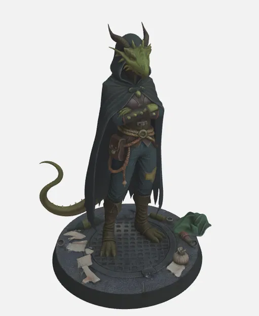 Nữ Dragonborn Rogue – mini DnD - Image 1