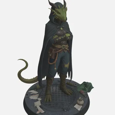 Nữ Dragonborn Rogue – mini DnD