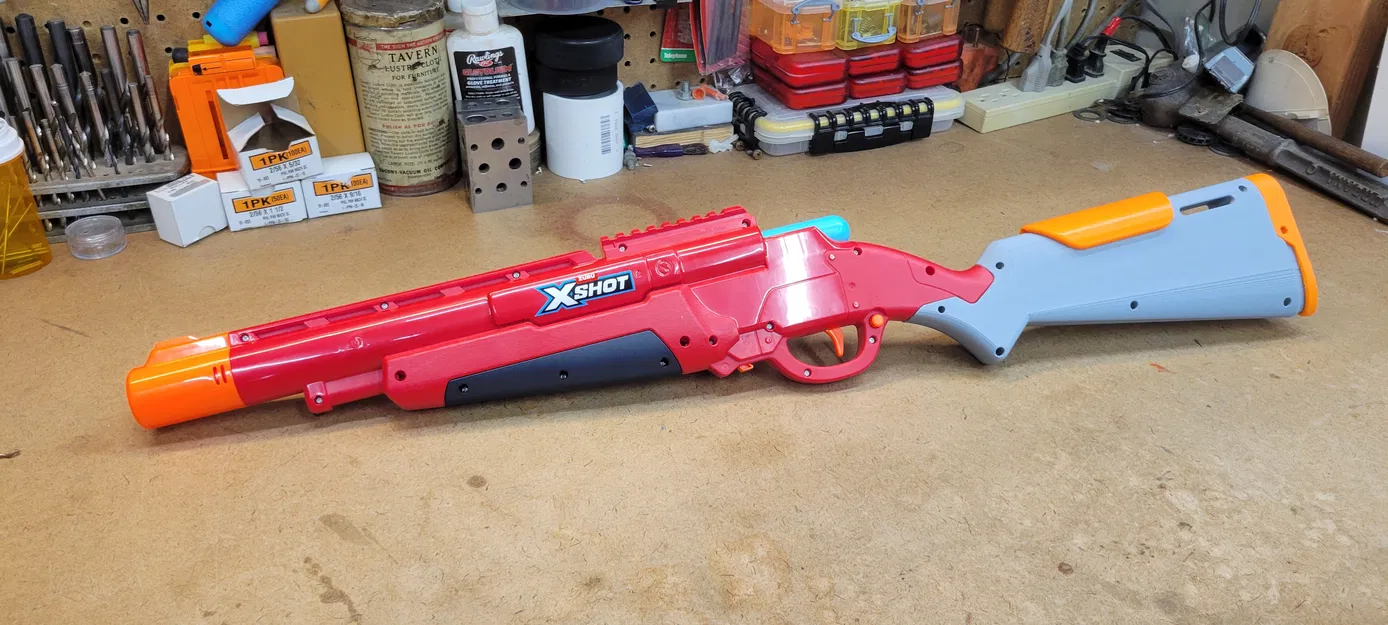 X-Shot Excel Ejector Extended Stock – Báng thay thế in 3D dài hơn - Image 8