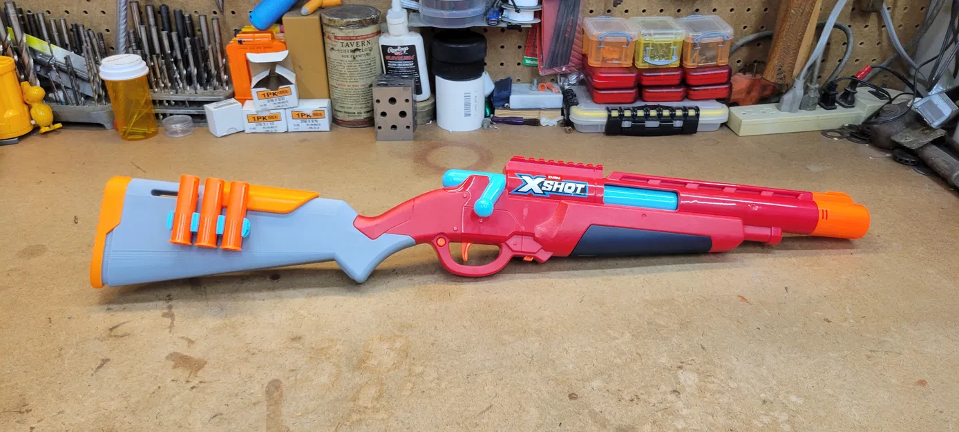 X-Shot Excel Ejector Extended Stock – Báng thay thế in 3D dài hơn - Image 9