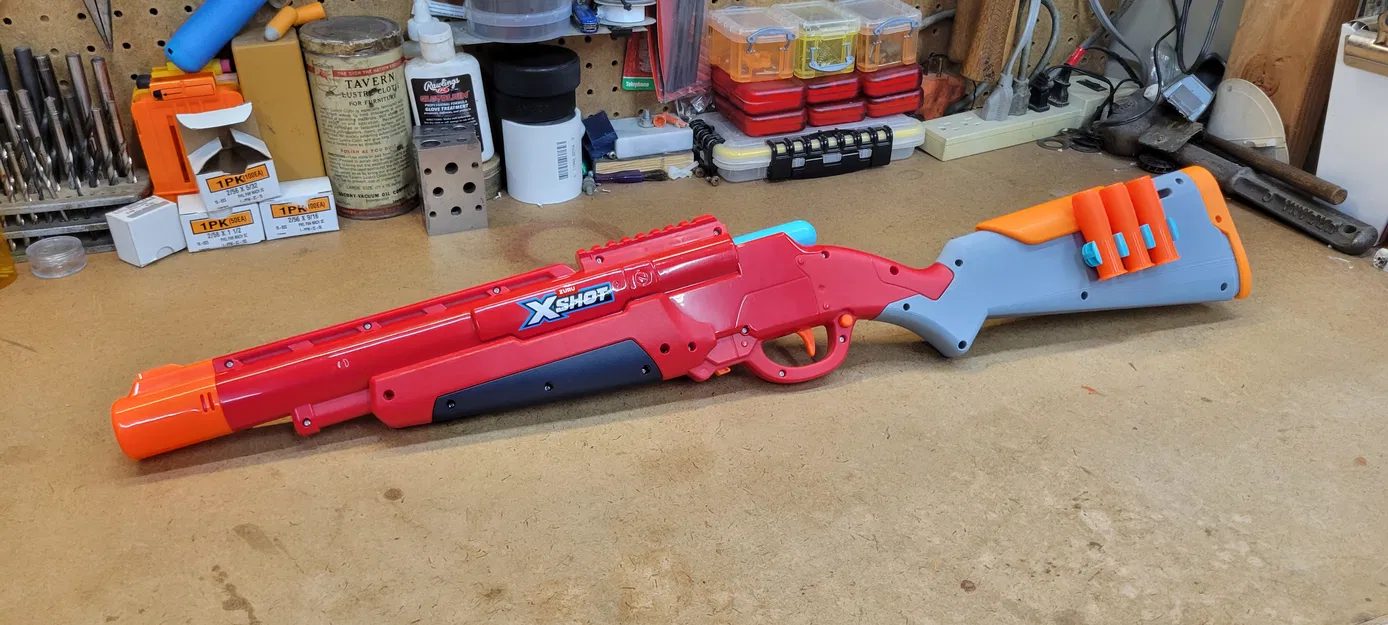 X-Shot Excel Ejector Extended Stock – Báng thay thế in 3D dài hơn - Image 10