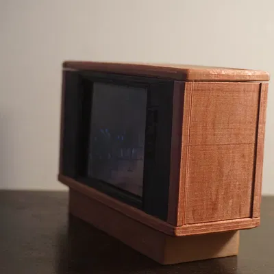 Giá đỡ điện thoại để bàn hình TV console thập niên 1980