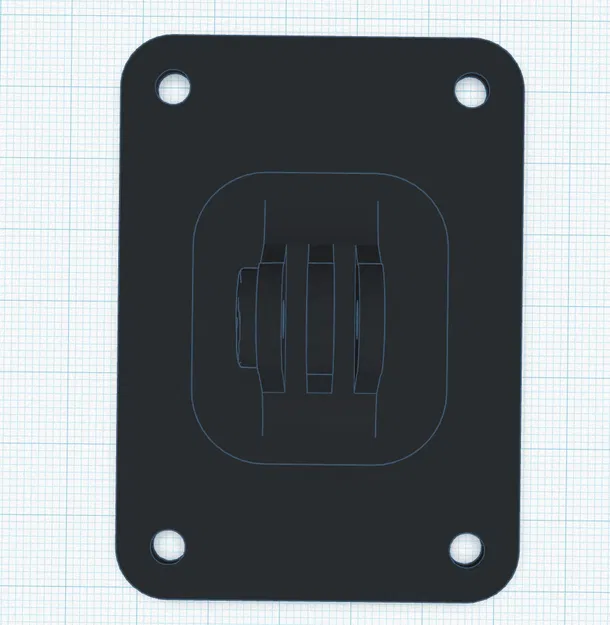 Ngàm gắn GoPro cho skateboard có lỗ bắt vít - Image 1