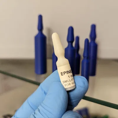 Đạo cụ ống ampoule thủy tinh cho mô phỏng đào tạo y tế