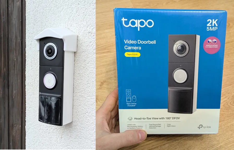 Mái che chuông cửa TAPO + miếng chèn dây cho camera Wi‑Fi TP-Link - Image 2