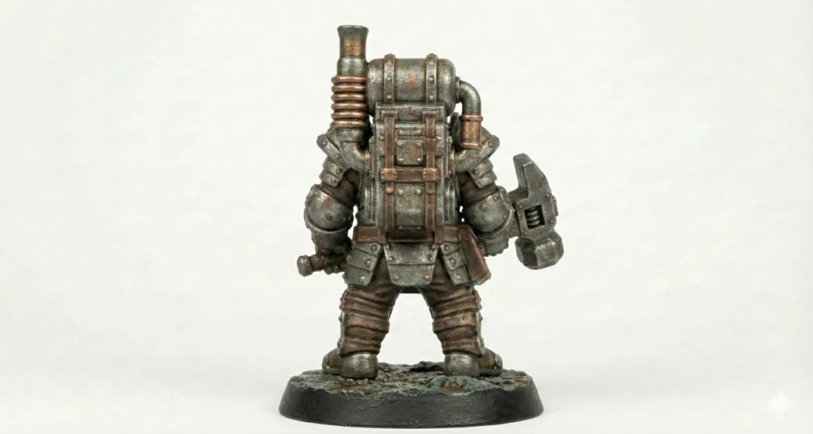 Thorum Sparkhammer – Miniature Dwarf Artificer Steampunk - Image 2