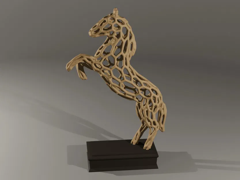 Ngựa Chồm Voronoi (Rearing Horse Voronoi) - Image 1