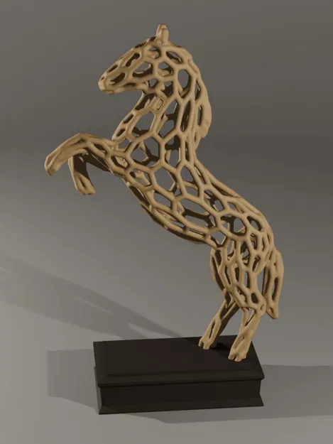 Ngựa Chồm Voronoi (Rearing Horse Voronoi) - Image 2