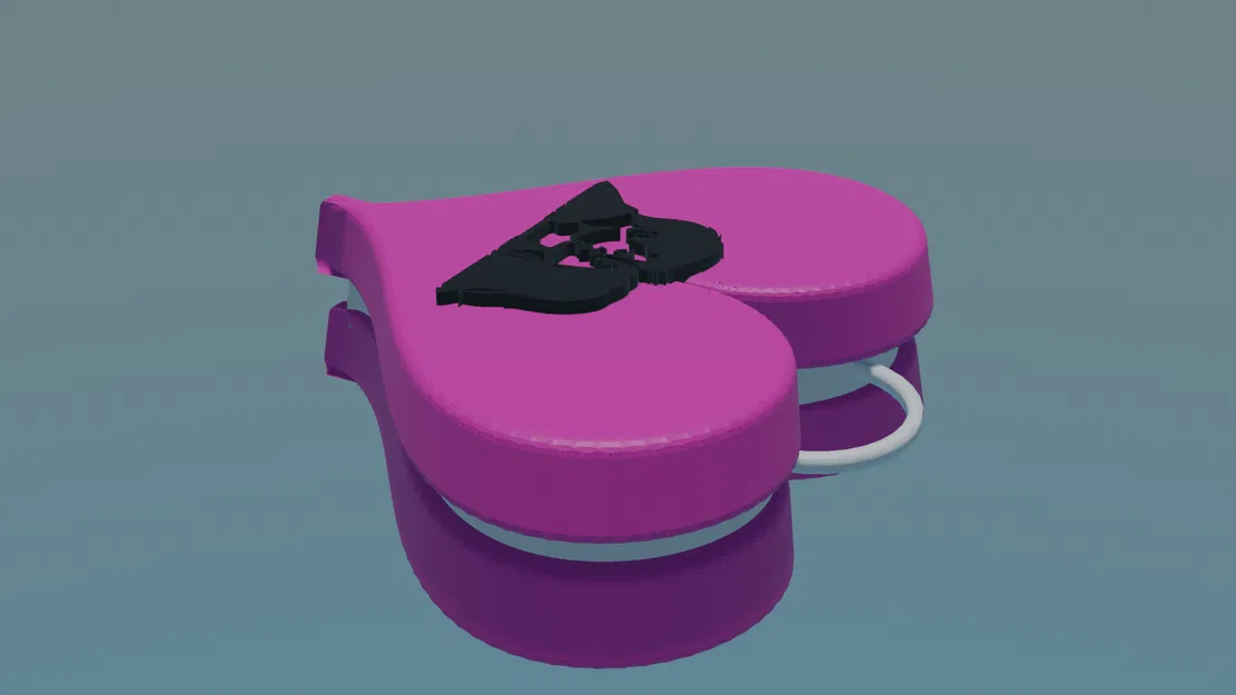 Macaron Trái Tim Cơ Khí – Móc Khóa Clicky In 3D - Image 1