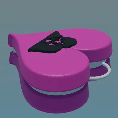 Macaron Trái Tim Cơ Khí – Móc Khóa Clicky In 3D