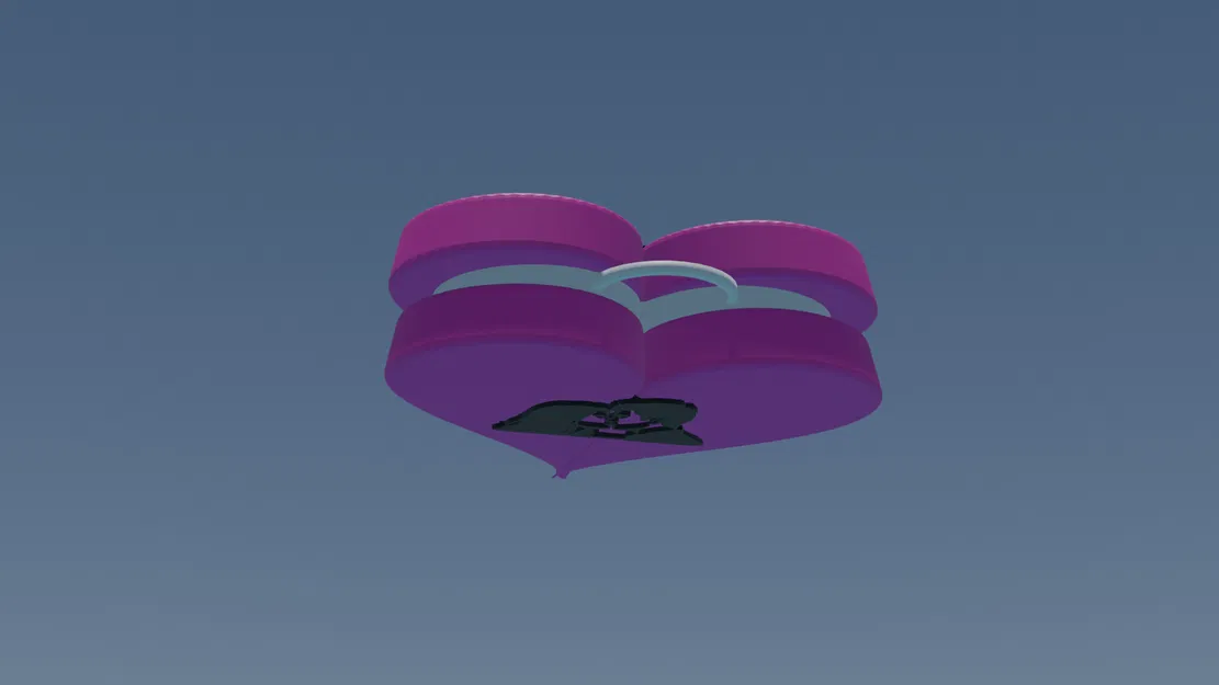 Macaron Trái Tim Cơ Khí – Móc Khóa Clicky In 3D - Image 2