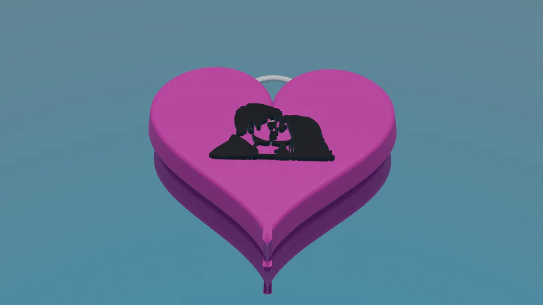 Macaron Trái Tim Cơ Khí – Móc Khóa Clicky In 3D - Image 3