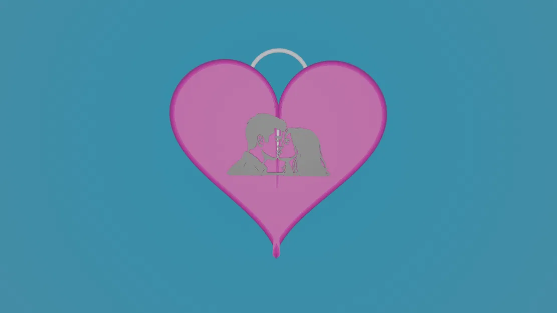 Macaron Trái Tim Cơ Khí – Móc Khóa Clicky In 3D - Image 4