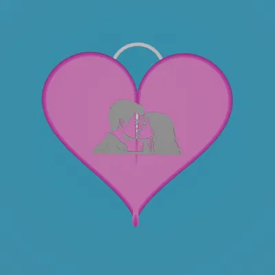 Macaron Trái Tim Cơ Khí – Móc Khóa Clicky In 3D