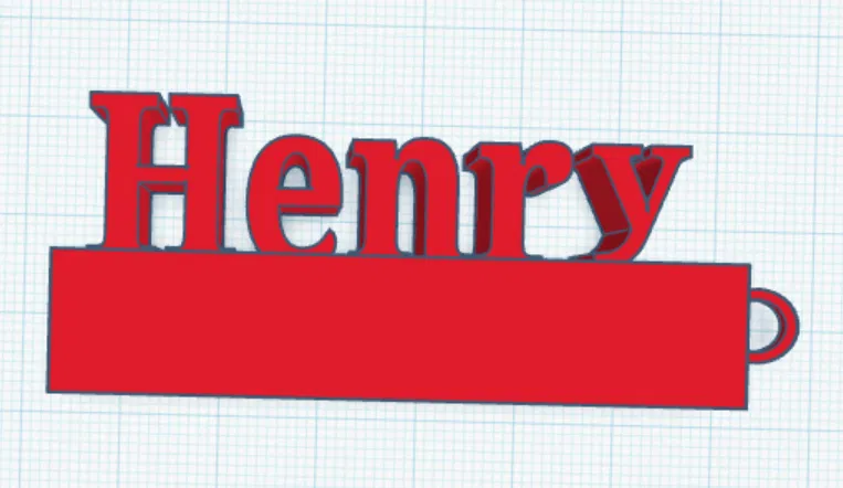 Thẻ tên Henry kèm khoen móc khóa - Image 2