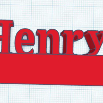 Thẻ tên Henry kèm khoen móc khóa