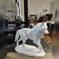 Tượng Sói Hình Học Ultra Low Poly Tối Giản - Thumbnail 5
