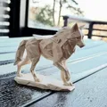 Tượng Sói Hình Học Ultra Low Poly Tối Giản - Thumbnail 6