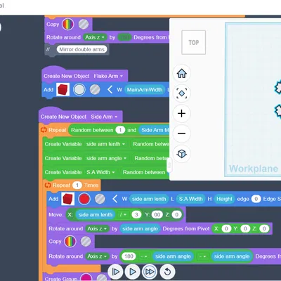 Bông tuyết của học sinh từ 3D Snowflake Lab
