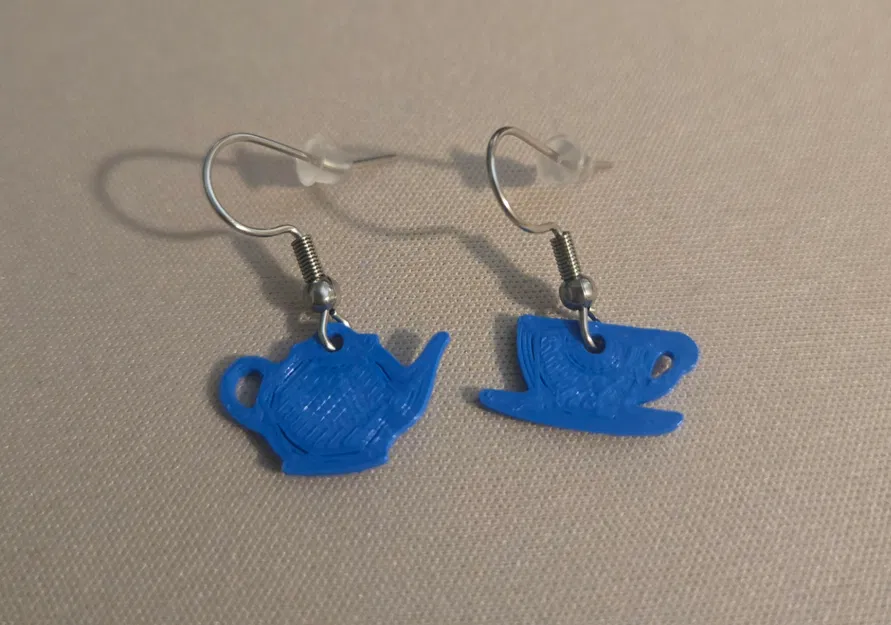 Bông tai chủ đề trà (Tea Themed Earrings) - Image 1