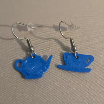 Bông tai chủ đề trà (Tea Themed Earrings)