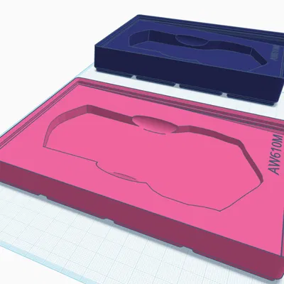 Khay Gridfinity khoét theo Alienware AW610M (3x4 Slim/Tall)