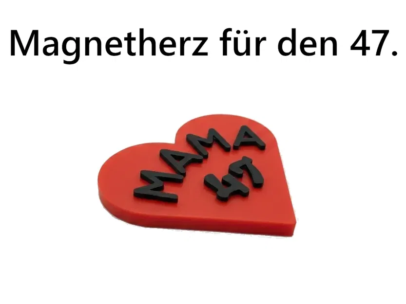 Nam châm tim đơn giản tặng Ngày của Mẹ & sinh nhật (Không AMS) cho 47 - Image 1