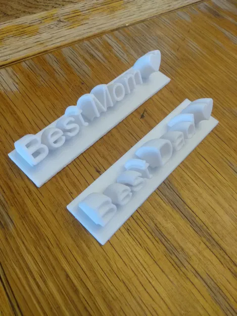 Bảng Best Mom và Best Dad kèm trái tim - Image 2