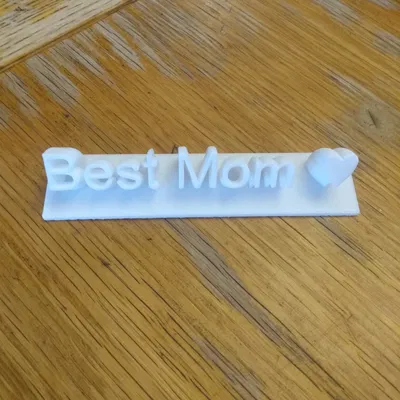 Bảng Best Mom và Best Dad kèm trái tim