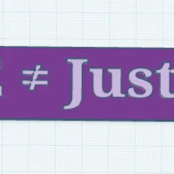 Bảng hiệu “ICE ≠ Justice” (in 3D)