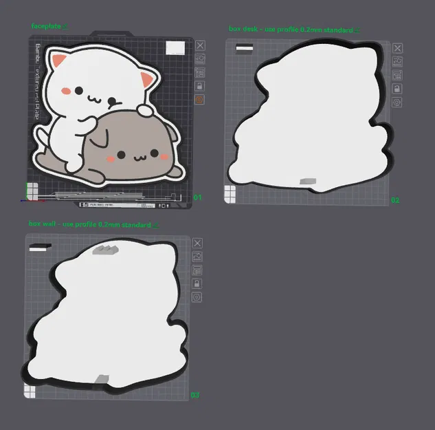 Đèn Lightbox LED Cặp Mèo (Cat Couple Lightbox LED Lamp) - Image 2