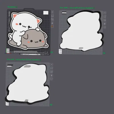 Đèn Lightbox LED Cặp Mèo (Cat Couple Lightbox LED Lamp)