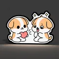 Đèn Lightbox LED Cặp Đôi Chó (Dog Couple Lightbox LED Lamp) - Thumbnail 3