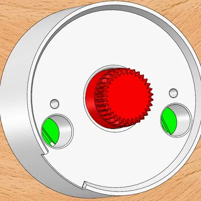 Adapter ABUS knob cylinder sang Nuki Ultra gear (ABUS Knauf-Zylinder → Nuki Ultra Zahnrad)