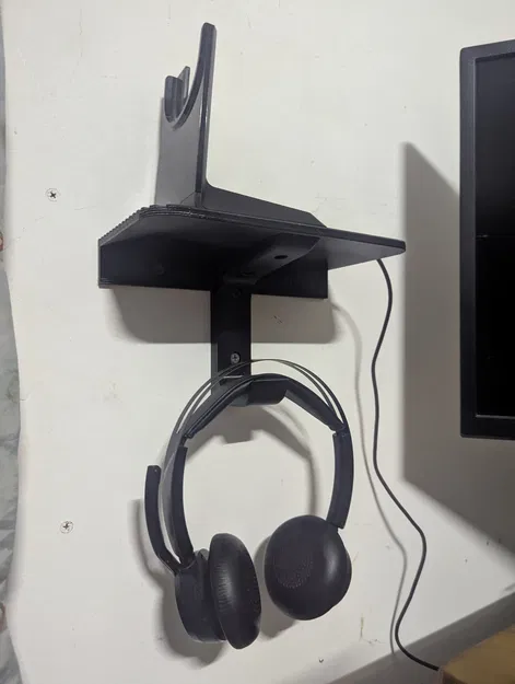 Móc treo tai nghe kèm kệ (Headhone Hook with Shelf) - Image 1