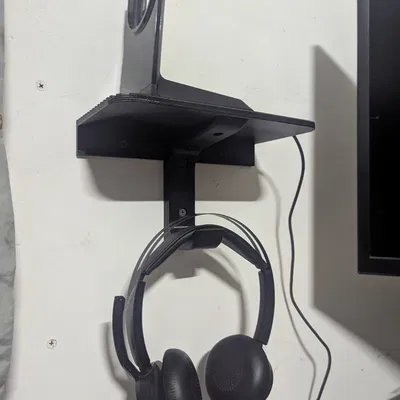 Móc treo tai nghe kèm kệ (Headhone Hook with Shelf)