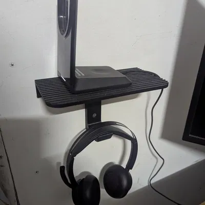 Móc treo tai nghe kèm kệ (Headhone Hook with Shelf)