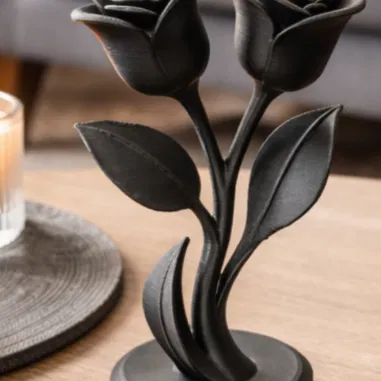 Tượng Điêu Khắc Hoa Hồng Đôi (Double Rose Sculpture)