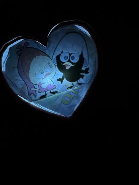 Móc khóa trái tim phát sáng LED – Ảnh cá nhân hoá - Image 2