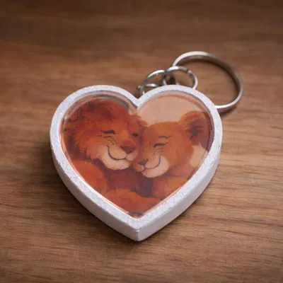 Móc khóa trái tim phát sáng LED – Ảnh cá nhân hoá