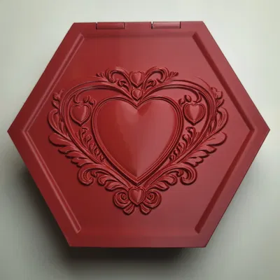 Hộp Lưu Trữ Valentine Hình Lục Giác