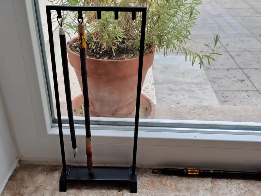 Giá treo cọ Trung Quốc 5 móc (có khay hứng nhỏ giọt) - Image 1