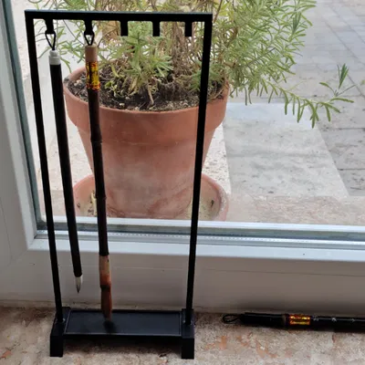 Giá treo cọ Trung Quốc 5 móc (có khay hứng nhỏ giọt)