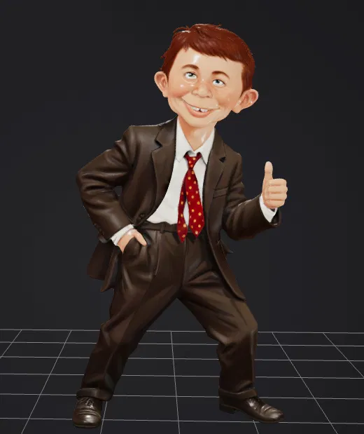 Tượng Alfred E Neuman đứng trên thẻ MAD - Image 3
