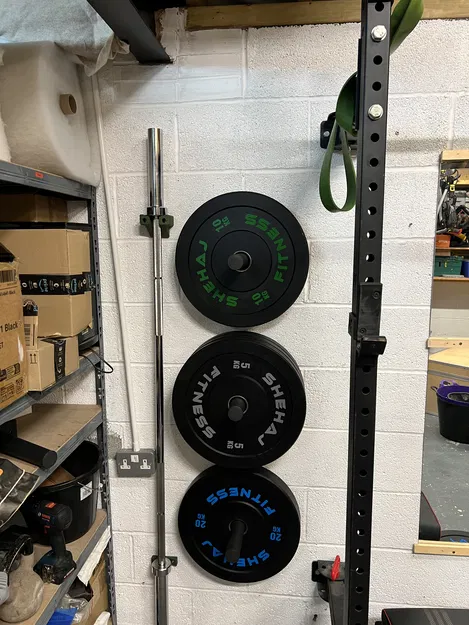 Giá Treo Tường Olympic Barbell Holder & Bumper - Image 1