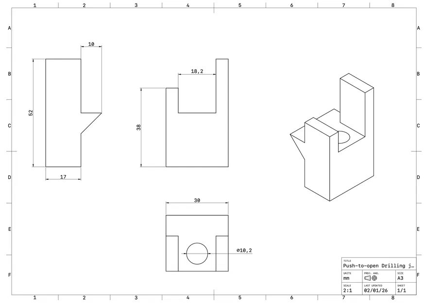 Jig khoan push-to-open Hettich (Epoch) - Image 3