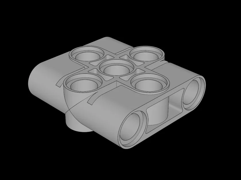 Tương thích LEGO (39793.dat) Technic Connector Block 3x3 với 9 lỗ vuông góc - Image 1