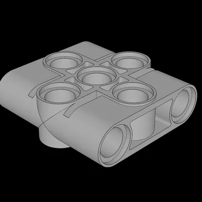 Tương thích LEGO (39793.dat) Technic Connector Block 3x3 với 9 lỗ vuông góc