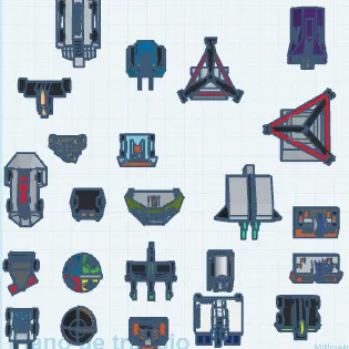 Bộ mô hình battlebots thu nhỏ (bản sao) – Bite Force, Tantrum, Bronco, Hydra, Yeti