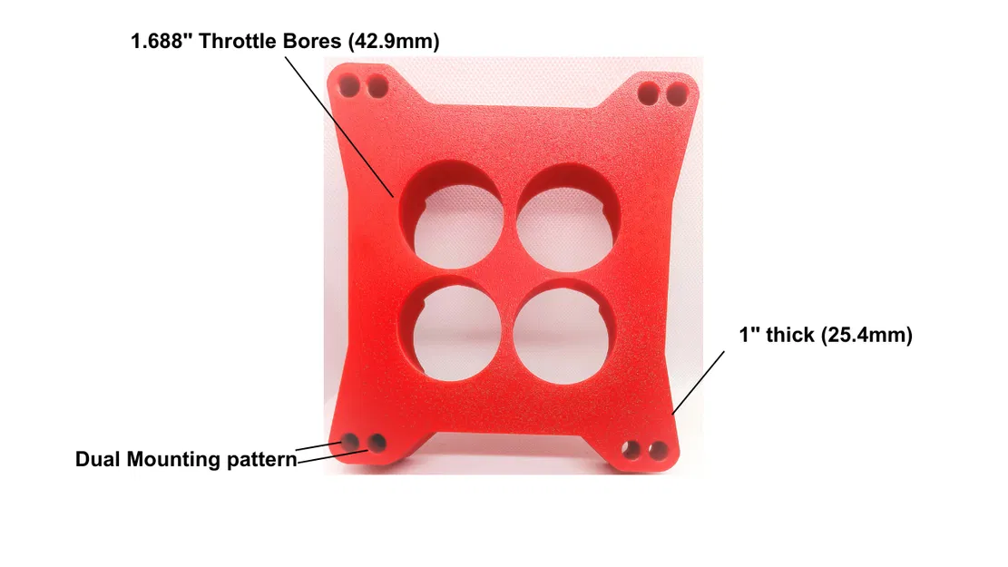 Spacer chế hòa khí cho Holley 650–750 và Edelbrock 750 - Image 1